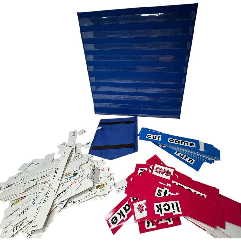 Word Wall/Sentence Pocket & Portable Pocket, Pink/Blue Words/Sentence Strips